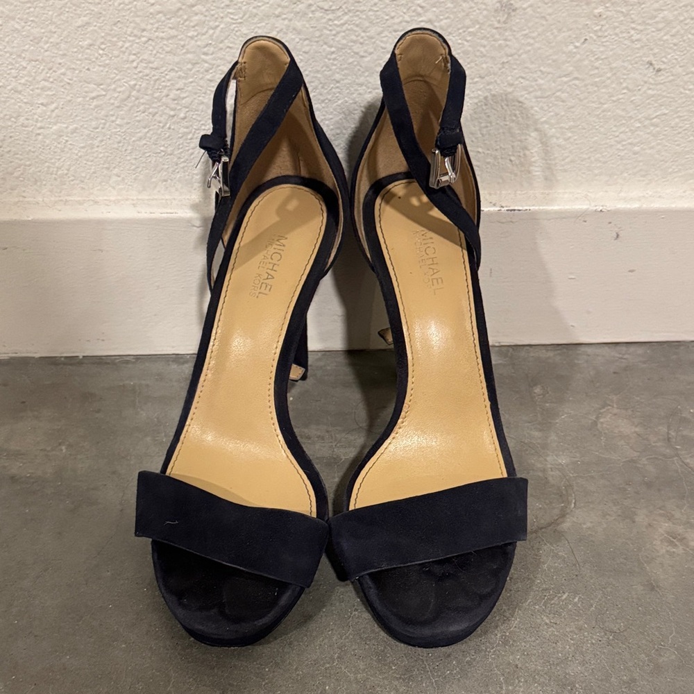Michael Kors Navy Heeled Sandals
